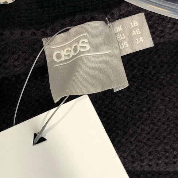 ASOS Color block oversized chunky open closure drop sleeve cardigan - Picture 5 of 10